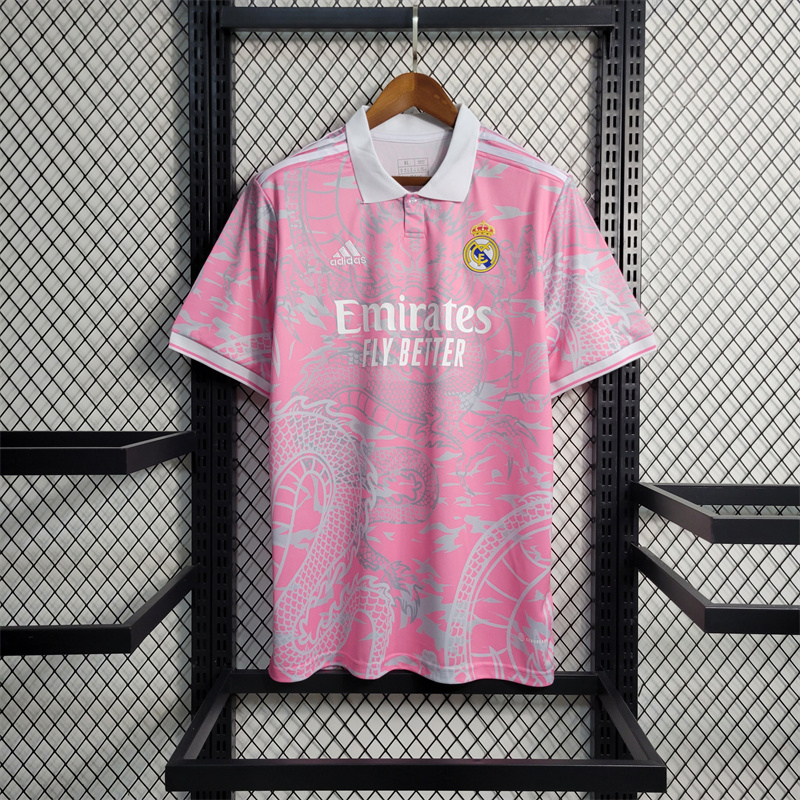 23/24 Real Madrid Dragon Pink Jersey - Fans Version